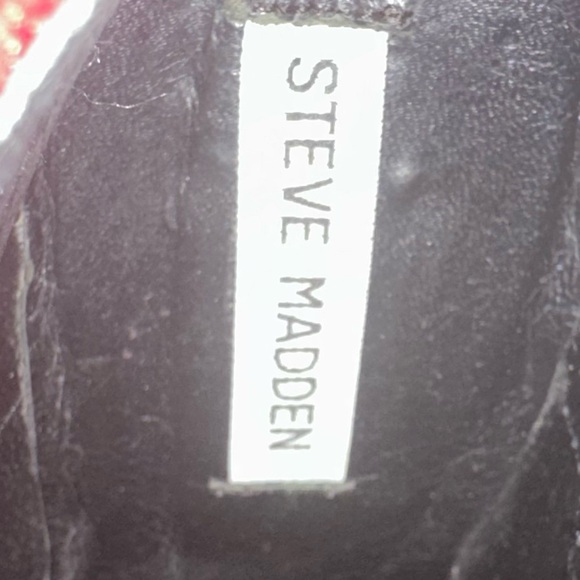 Steve Madden Red Velvet Boots - Picture 6 of 7